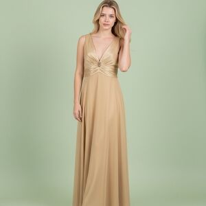 Elegant Gold Maxi Dress